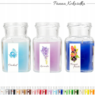 Tradičné sviečky Paraffin Lavender, Orchid, Forest Fruit Miss Bow 3 PCS.