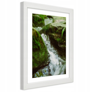 Plagát v bielom ráme, rútivá rieka - 30x45