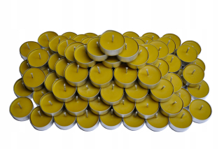 Sviečka Tealight vyrobená z včelého vosku. Prírodný vosk vosku včelnej tkaniny 100 ks.