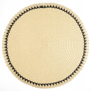 Podložka na stôl - Polyester z okrúhleho podložky, plast 38 x 38 cm
