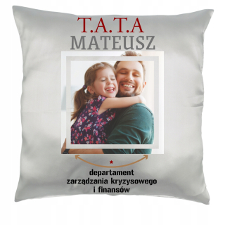 Vankúš - Meno vankúš a fotografia darček DADA Day Satin