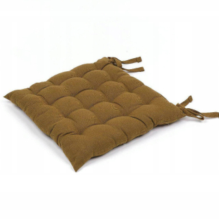 Vankúš - 38x38 Brown Cotton Prešívaná vankúš