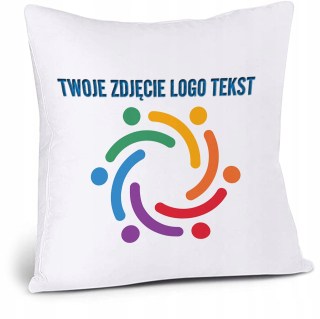 Vankúš - Vankúšom s textom s logom tlačenej fotografie