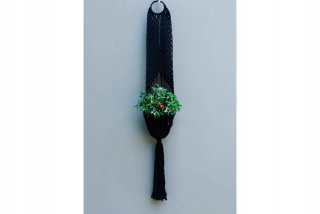 Stojan na kvety - JEDNORÁZOVÁ KVETINA NA MACRAME