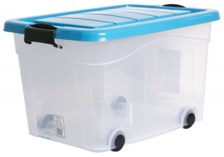 Box na kolieskach, s modrými odtieňmi veka