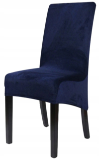Kryt pre stoličku XL Navy Blue Velor Flexibilný