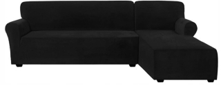 Prikrývka na posteľ - Creator roh rohu Velor Black 2 145-185