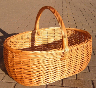 Kôš, košík - Poľský prútený krásny eko-rez pre ovocie, huby