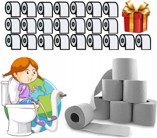 Toaletný papier - Leštený toaletný papier šedý 8x8 64 valcov