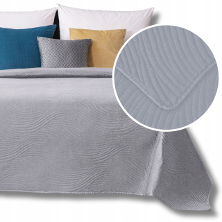 Prehoz bavlnený svet z mikrovlákna 170 cm x 210 cm odtiene sivej