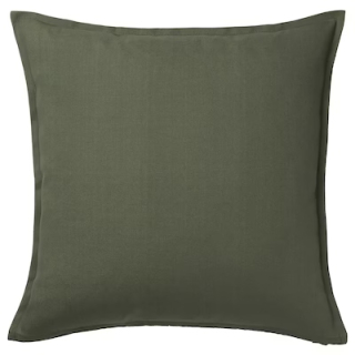 Vankúš - OBLIEK NA VANKÚŠ 50x50 cm HLBOKOZELENÁ IKEA GURLI
