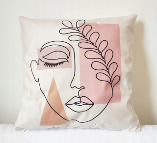 Obliečka na vankúš - DEKORATÍVNY OBLIEK NA VANKÚŠ 45x45 cm TVÁR PASTELOVÁ LINE #