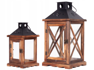 Lampáš, svietník - Dar Svadobné Svadobné Lantern Lantern Set 2ks