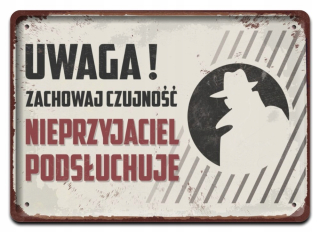 PRL kovový vývesok vintage retro #05848