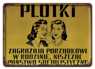 PRL kovový znak plagát Retro Plate #05820
