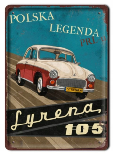 PRL kovový vývesok vintage retro #05895