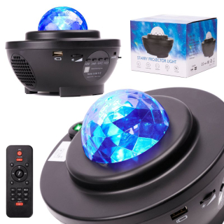 Lampáš, svietník - Projektor hviezda Nightcloth Rotary LED Reproduktor