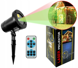 Laserový projektor Vianočný - Externý laserový projektor s diaľkovým ovládaním