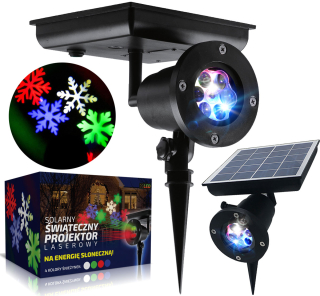 Laserový projektor Vianočný - Projektor Slávnostné Laser Solar LED RGB IP65