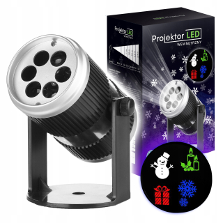 Laserový projektor - Vedený vianočný projektor 4 farebné vzory