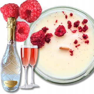 Vonná sójová sviečka PROSECCO S MALINAMI SisCandles