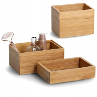 Box organizátora bambusu pre kozmetiku 17x12x12