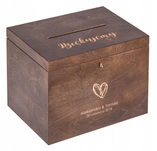 Box Box pre obálky svadobné želania bronz