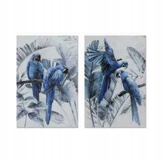 DKD Home Decor obraz Tropický papagáj (60 x 2,5 x
