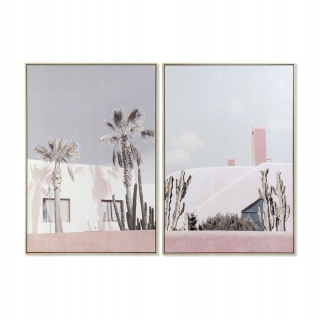 Obrázok DKD DOMOV DECON Wood Polystyrene Canvas House