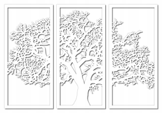 Picture Triptych Tree 130x185cm Loft Panel XXL Eco