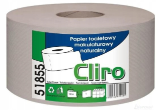Toaletný papier - Toaletný papier Jumbo Cliro 12 ks. 51855 šedá