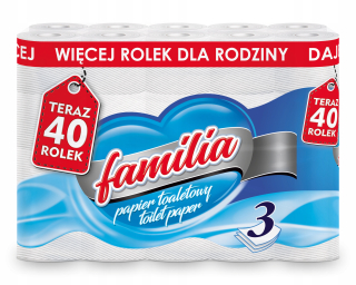 Toaletný papier - Mega Paka 40 Rollers FamiliaBiały Paper 3