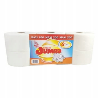 Toaletný papier - Toaletný papier slona jumbo maxi 6 valc, 2 rady