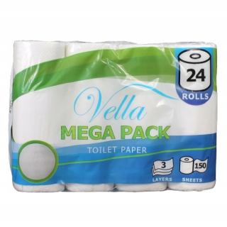 Toaletný papier - Vella 24rol 3warstwy toals super sú kvalita