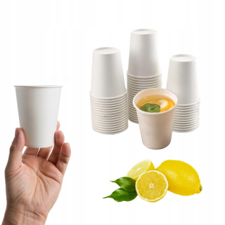 Jednorazový riad - Hrnčekové papierové poháre 250 ml 100 ks