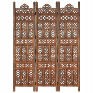 VidaXL 3-panelová zástena 285324 hnedá 120x165