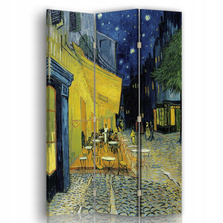 Café Terrace v noci 110x150 obrazovky (3 panely)