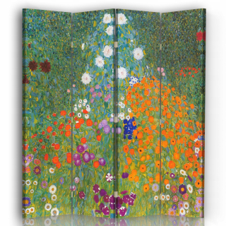 Kvety záhrady 145x180 obrazovka (4 panely)