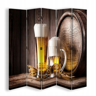 Zástena Feeby room, obojstranná, pivo 180x180 cm