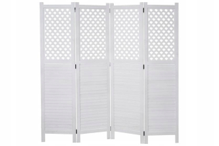 Stena reproduktorov Shabby vzhľad 170x161 biela dekoratívna