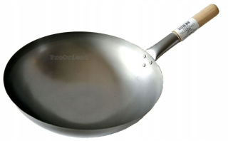 Wok panvica - FRYING PAN 13 palcov Uhoľná oceľ Čínska 33cm KK