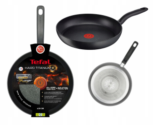 Tradičné vyprážanie Pan Tefal Tvrdo Titanium + 24 cm nelick (nelepivé)