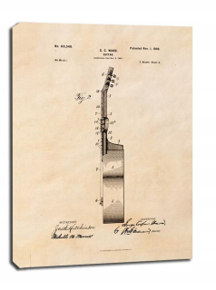 Patent GC Ward Guitar Project z roku 1898, Sépiu - Obra
