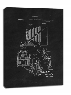 Patentovaný kamera zložený projekt z roku 1916, Black - OBR