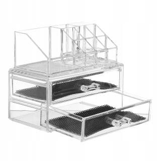 Organizátor pre make -up doplnky s zásuvkami na
