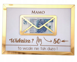 Gadget - Narodeninový darček 30 40 50 60 Zrkadlo v zlatom ráme