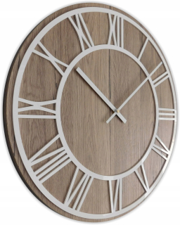 Hodiny - Krásna drevená tiché nástenné hodiny 35 cm W210