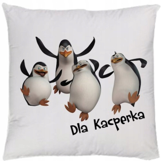 Vankúš - Penguins z vankúša Madagaskar + text