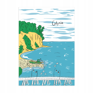 Plagát Gdynia Klif Landscapes bez rámu 21 x 29,7 cm