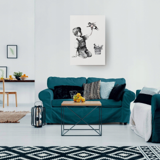 Superhrdina sestry plagátu Banksy pre interiér 180x127